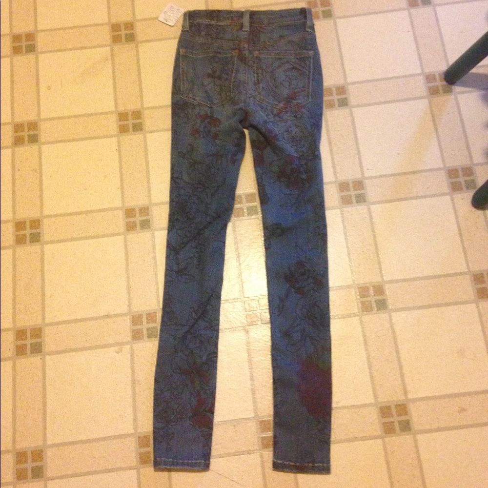 Brand new free people skinny printed jeans